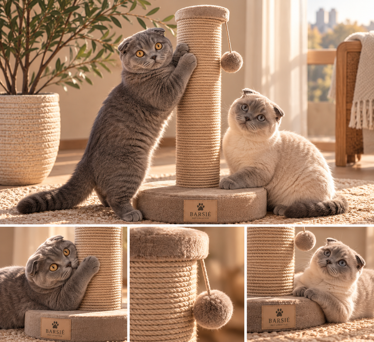 BARSIÉ Form Scratch — Minimalist Cat Scratching Post
